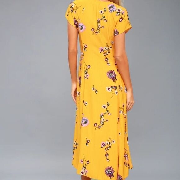 Free People Yellow Lost in You High Low Dress - Picture 3 of 10